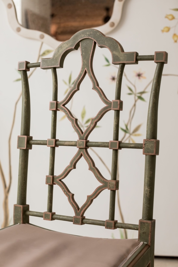 S87 Faenza Chair Muslin Green Porte Italia Venezia.