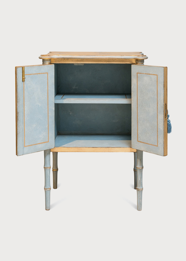 Lombardia Nightstand Cabinet Bamboo Gold 02