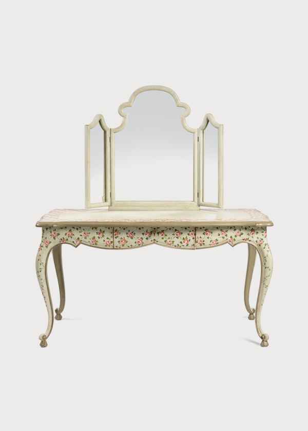 Stra Table Vanity Light Blue With Roses 01